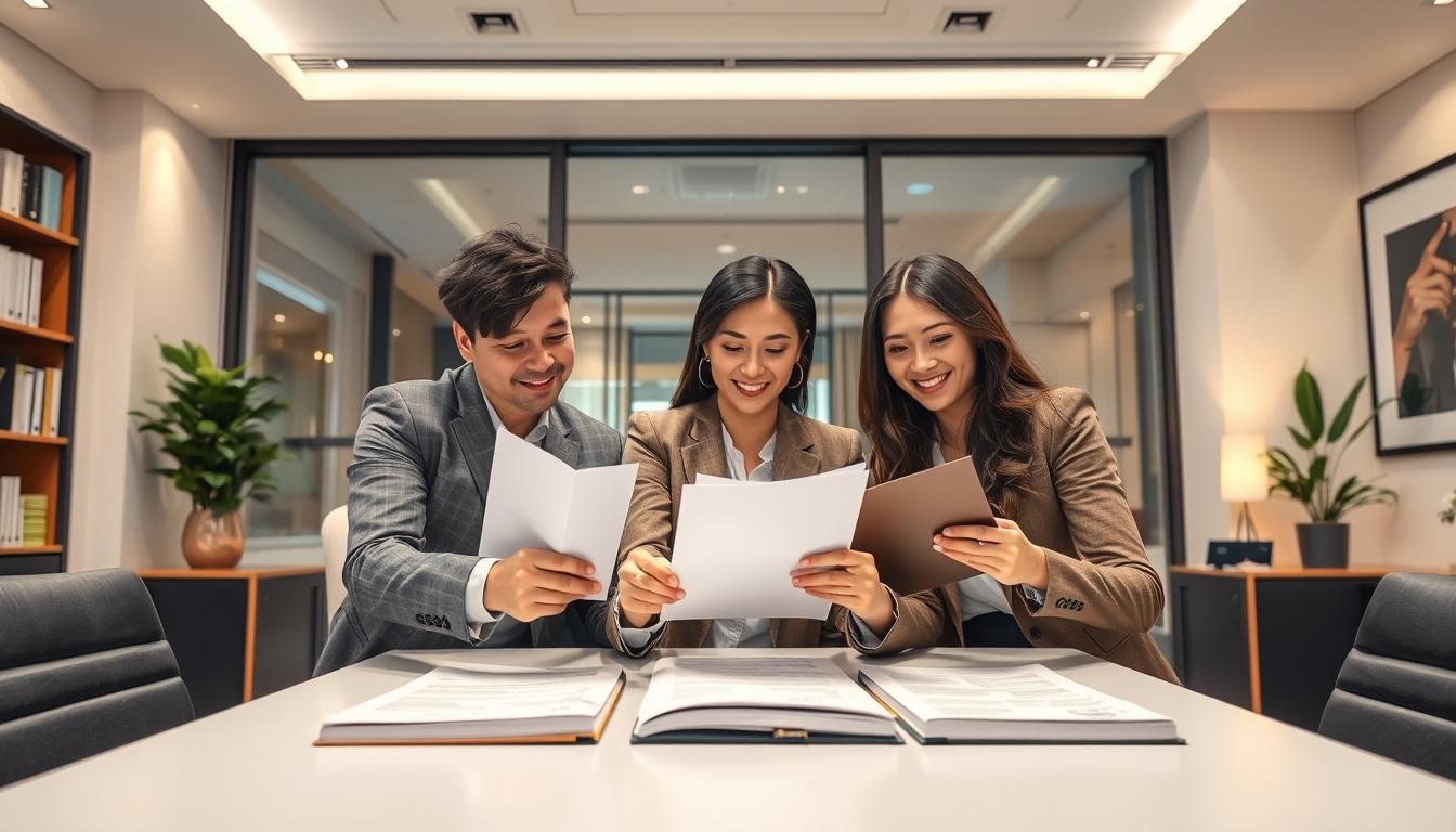 Business agreement signing